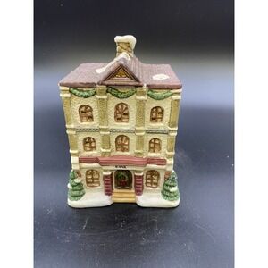 The Christmas House Collection Town Bank illuminated Porcelain Item # 088534